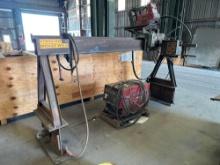 Lincoln Side Beam Welder, Asset #1200000053 with Lincoln Electric Power Wave 455 Welding Power