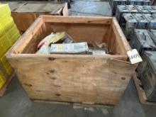 Crate of ESAB Atom Arc 12018-M2 Welding Electrodes, Dia: 5/32, Part No: 255108003. See photo.