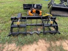 Quick Attach 78" Skid Steer Grapple Bucket