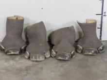 4 Rhino Feet, Could be turned into canisters/ash trays/ect (ONE$) *TX RES ONLY* TAXIDERMY