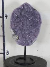 BIG Stunning Purple Druzy Amethyst Crystal Geode on Custom Stand ROCKS&MINERALS