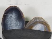 Brazilian Agate Geode Bookends, 2 Sets (ONE$) ROCKS&MINERALS