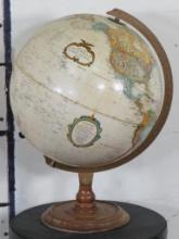 Vintage (1970's) Replogle 12" Diameter Globe World Classic Series on Wood Base