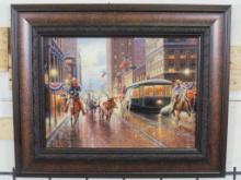 "Old Downtown Fort Worth" by Jack Terry, Giclee on Canvas ART