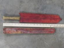 Antique African Masai Sword w/Scabbard, Appears Very Old, Comes w/additional Masai Scabbard (Animal)