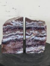 Mineral Agate Stone Bookends ROCKS&MINERALS