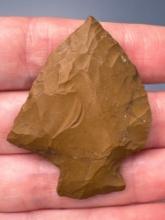 1 3/4" Jasper Perkiomen Point, Found in Berks Co., PA, Ex: Walt Podpora Collection