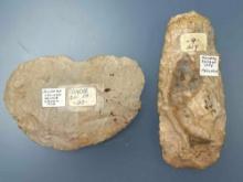 Pair of White Chert Blades, Well-Made Examples, Purchased from Dick Savidge