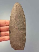 Cache Blade 10 of 16- 5 7/8" Petalas Blade, Argillite, Found Mt. Laurel, Bur. Co., NJ, Ex: Middleton