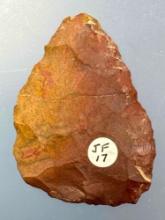 2 1/8" 2-Tone Heat Treated Jasper Blade, Found by Jeff Fissel in Carbon Co., PA