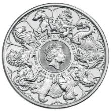 2021 2 oz British Silver Queen's Beast Completer Coin (BU)