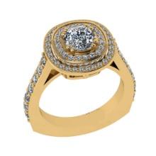 1.55 Ctw VS/SI1 Diamond14K Yellow Gold Engagement Ring (ALL DIAMOND ARE LAB GROWN)