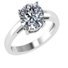 CERTIFIED 0.34 CTW G/VVS1 ROUND (LAB GROWN Certified DIAMOND SOLITAIRE RING ) IN 14K YELLOW GOLD
