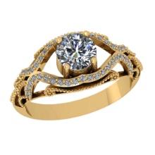 1.51 Ctw VS/SI1 Diamond Style 14K Yellow Gold Anniversary Ring ALL DIAMOND ARE LAB GROWN