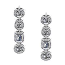 4.80 Ctw VS/SI1 Diamond Style 14K White Gold Earrings ALL DIAMOND ARE LAB GROWN