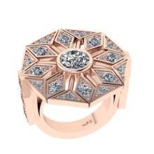 3.34 Ctw VS/SI1 Diamond 10K Rose Gold Engagement Halo Ring