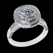 2.59 Ctw VS/SI1 Diamond 14 K White Gold Engagement Ring (ALL DIAMOND ARE LAB GROWN )
