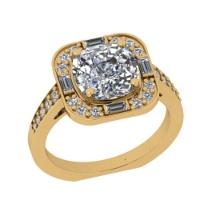 3.05 Ctw VS/SI1 Diamond 14K Yellow Gold Engagement Ring (ALL DIAMOND ARE LAB GROWN )
