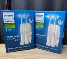 PHILIPS Sonicare Optimal Clean Toothbrush (2 Sets of 2)