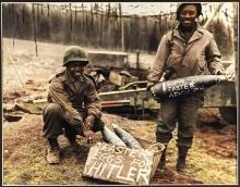 WWII US Soldier Photo "Easter Eggs For Hitler"