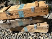 (3) Wooden Military Surplus Empty Mortar Crates