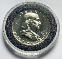 1957 Franklin Proof Silver Half Dollar