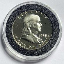 1958 Franklin Proof Silver Half Dollar