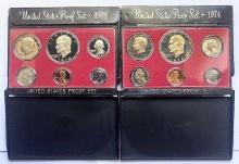 (2) 1974 United States Mint Proof Sets (12-coins)