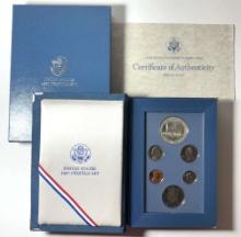 1987 US Mint Prestige 6-coin Proof Set with Box & COA