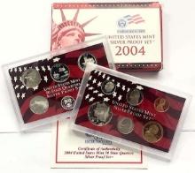 2004 U.S. Mint Silver Proof Set (10-coins)