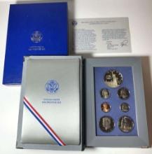 1986 US Mint Prestige 7-coin Proof Set with Box & COA