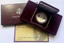 1993 U.S. Mint Thomas Jefferson Commemorative Proof Silver Dollar