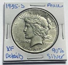 1935-S Peace Silver Dollar XF