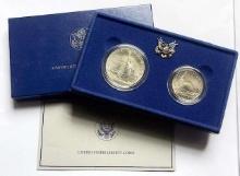 1986 U.S. Mint Statue of Liberty Proof Silver Dollar Commemorative Set (2-coins)