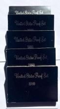(5) 1980 United States Mint Proof Sets (30-coins)