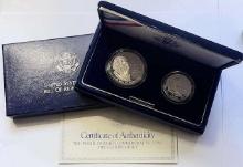 1993 U.S. Mint Bill of Rights Proof Silver Dollar Commemorative Set (2-coins)