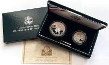 1992 U.S. Mint Columbus Quincentenary Proof Silver Dollar Commemorative Set (2-coins)