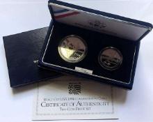 1994 U.S. Mint World Cup Proof Silver Dollar Commemorative Set (2-coins)