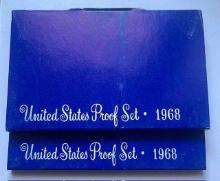 (2) 1968 United States Mint Proof Sets (10-coins)