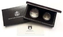 1989 U.S. Mint Congressional Proof Silver Dollar Commemorative Set (2-coins)