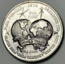 1974 World Trade The International Universal Trade Unit 1 ozt .999 Silver