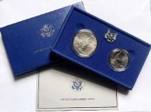 1986 U.S. Mint Statue of Liberty Uncirculated Silver Dollar Commemorative Set (2-coins)