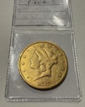1877 CC $20 GOLD PIECE - LIBERTY HEAD