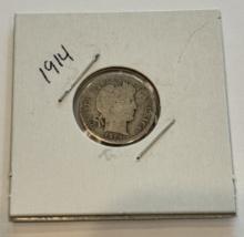 1914 Liberty Head Barber Dime Coin