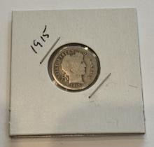 1915 Liberty Head Barber Dime Coin