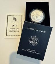 2011 US Mint American Eagle One Ounce Silver Uncirculated Coin - in box