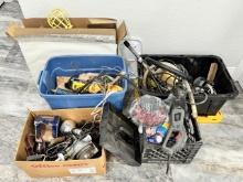 Lot of working tools boxes, spare parts and utilities