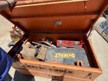 Metal Tool Box full of Socket Sets, Wrenches, etc.
