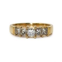 14k Gold Princess Cut Diamond Ring, 1.00tdw -