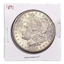 1891 Morgan Silver Dollar AU+